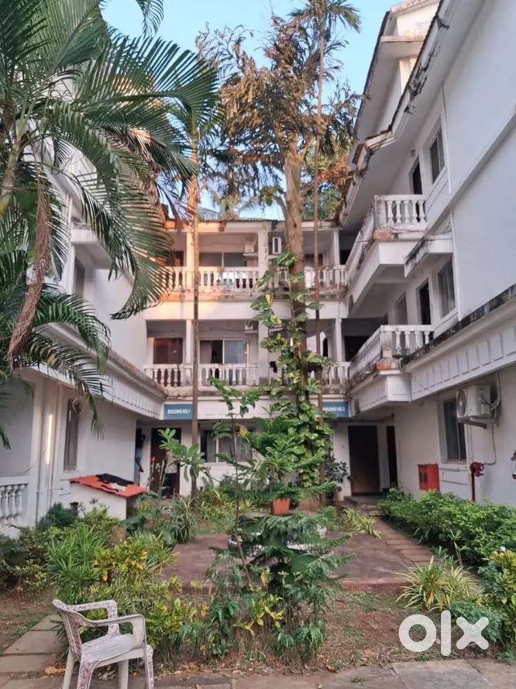 One bed flat for sale on second floor with swimming pool  at CANDOLIM
