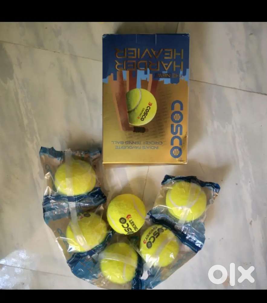 Cosco Rubber Light Cricket Tennis Ball (Pack of 6) In SEALED CONDITION