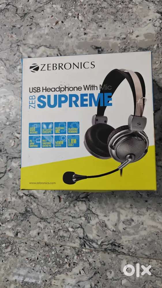 ZEBRONICS USB Wired Headphone with Mic