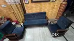 SOFA SET 3 UNITS FULL SET SAGWAN WOOD FOR SALE
