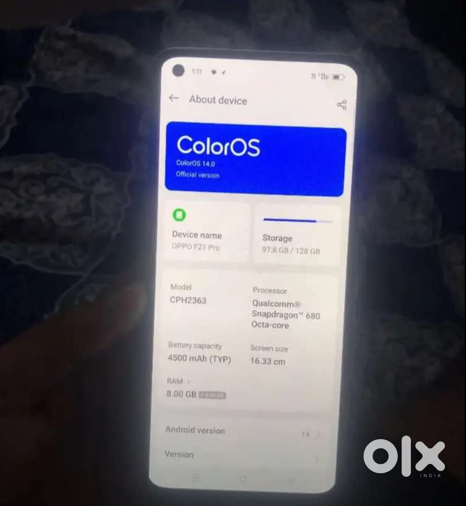 Oppo f21 pro (8-128(