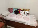 Drawing room Single Bed( Wooden Dewan) having box inside with mattress