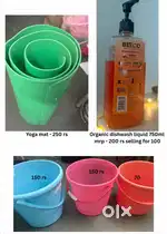 All items - Table, wooden board, buckets, baskets, etc