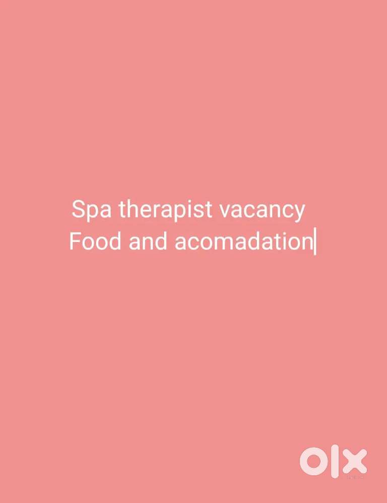 Spa therapist job  female