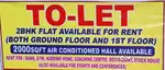 2BHK Flats & 2000sqft AC Hall for Rent