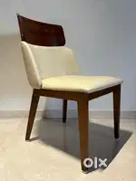 German Imported Dining Chairs – Premium Dark Wood & Leather Touch