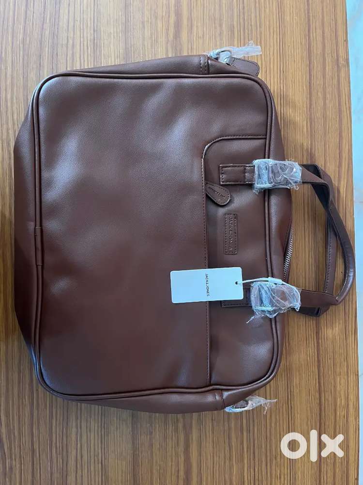 Jack and Jones Premium Leather Laptop Bag (Unused)
