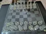 Glass chess set and other games