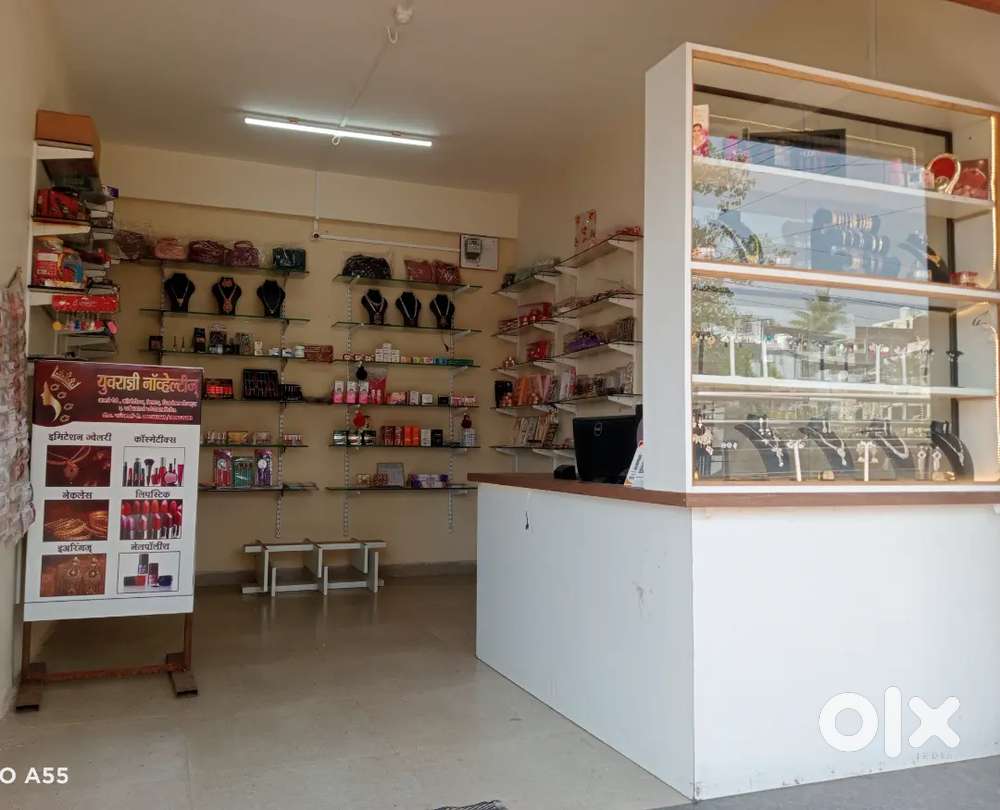 Counter table and display cupboard