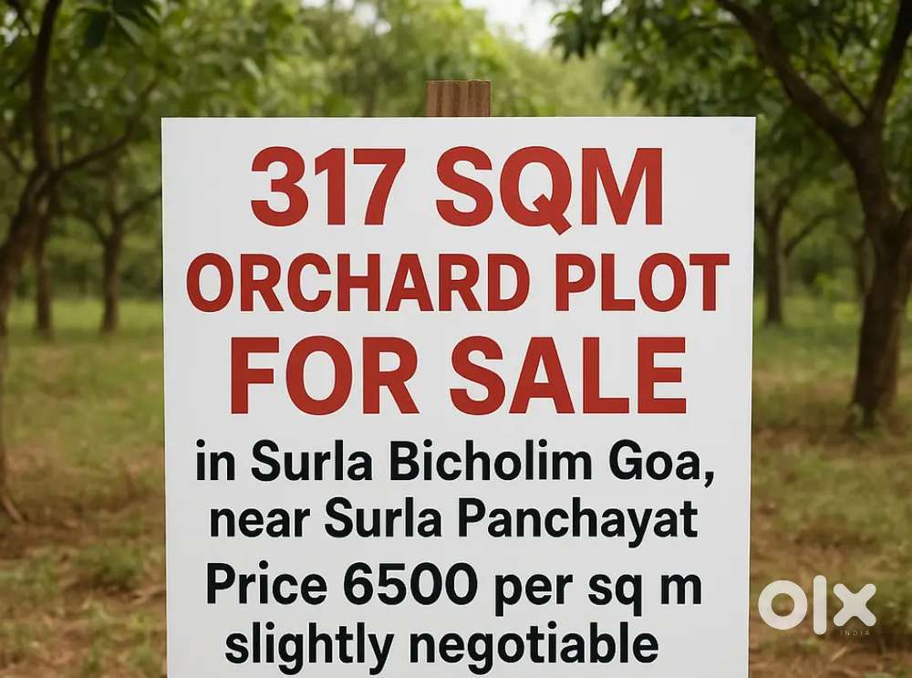 317 sqm orchard Plot for sale in surla bicholim