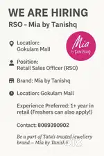 Retail sales officer (Rso) GOKULAM MALL ( CALICUT)