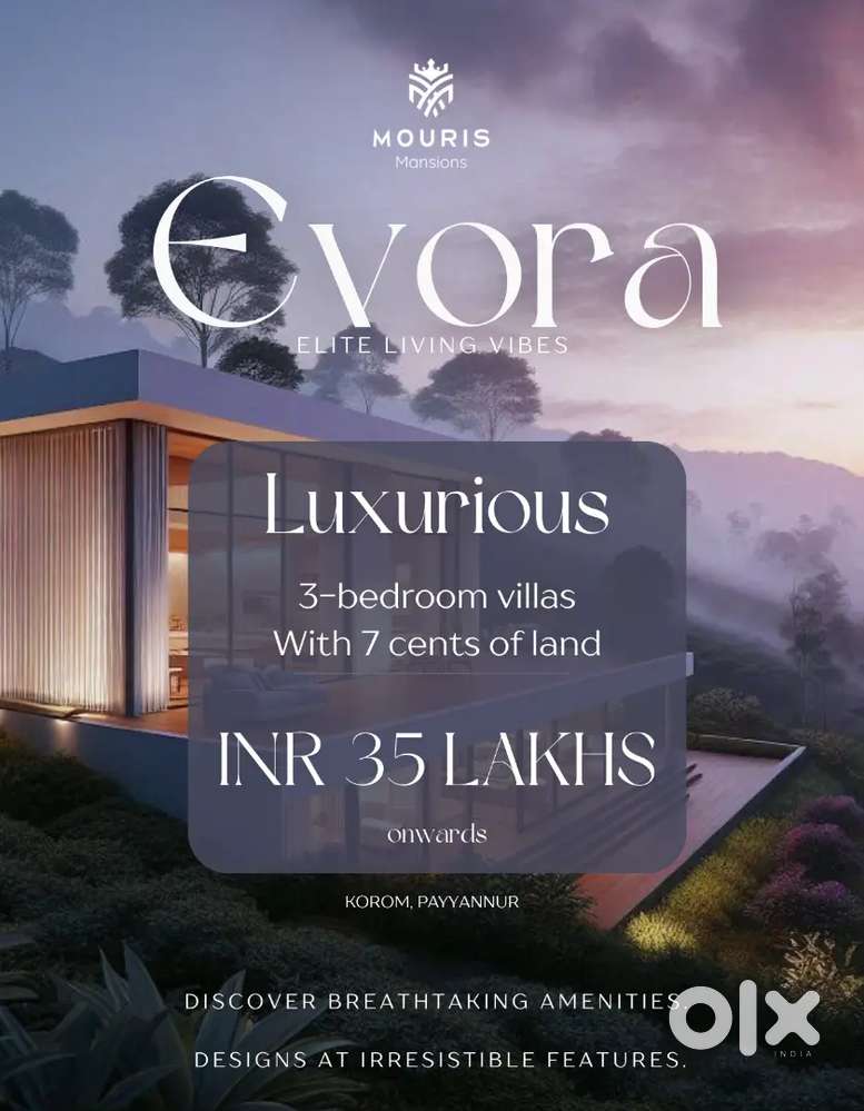 3BHK luxury villas + plots.