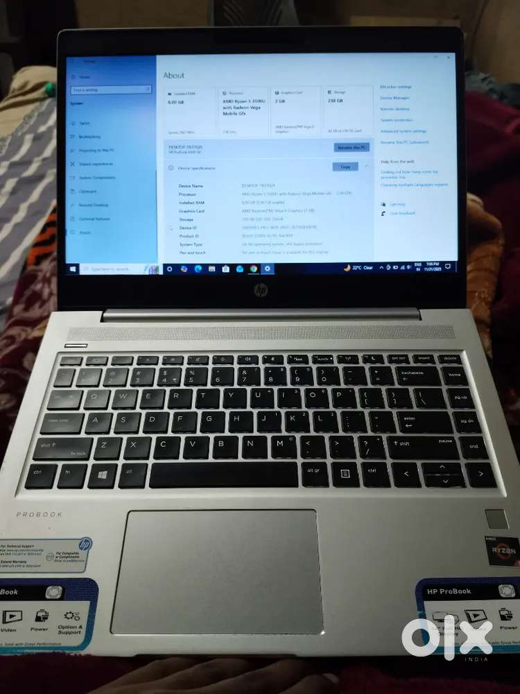 1 year use hp laptop and very good condition