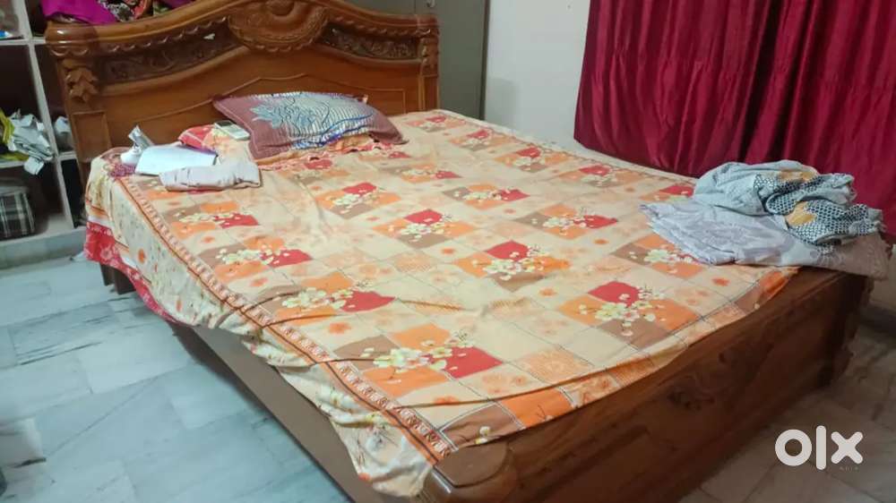 6*5 tek wood cot and marttes