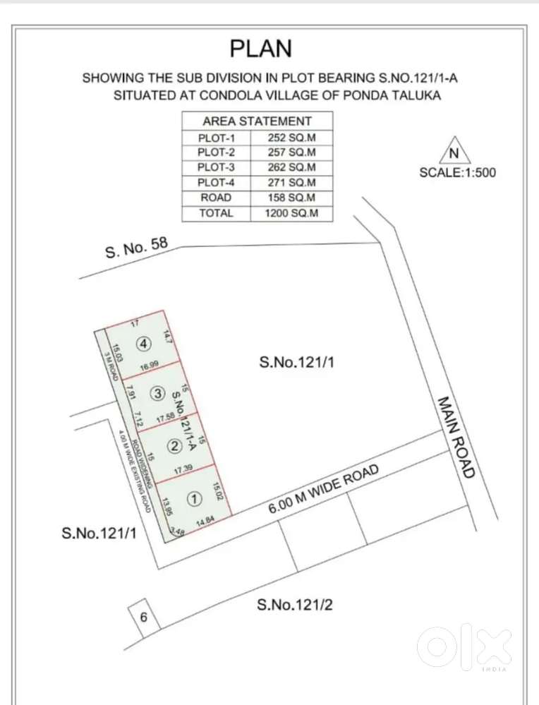 NA plot for sale Goa Marcel