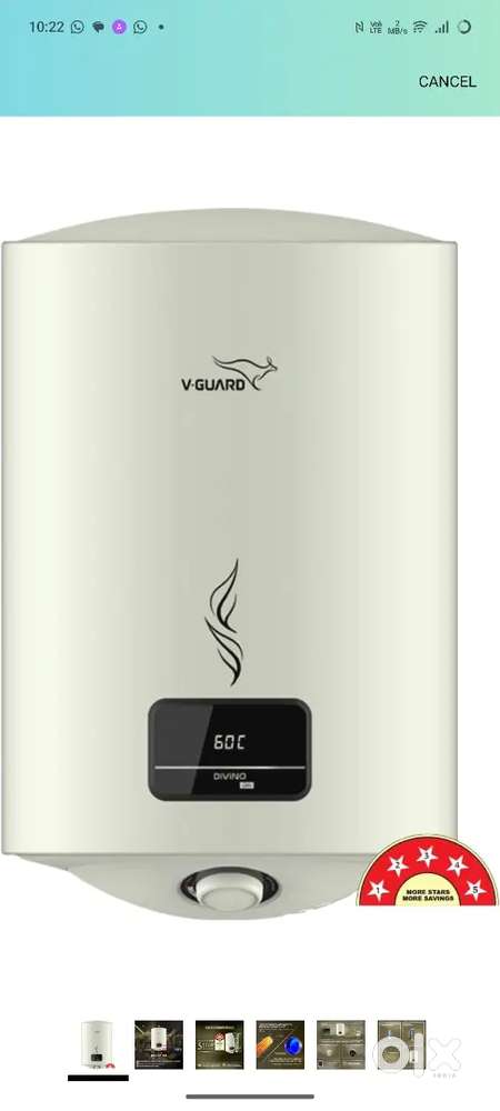 Electric geyser VGUARD DIVINO DG 25 L