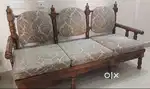3 seater wooden sofa set