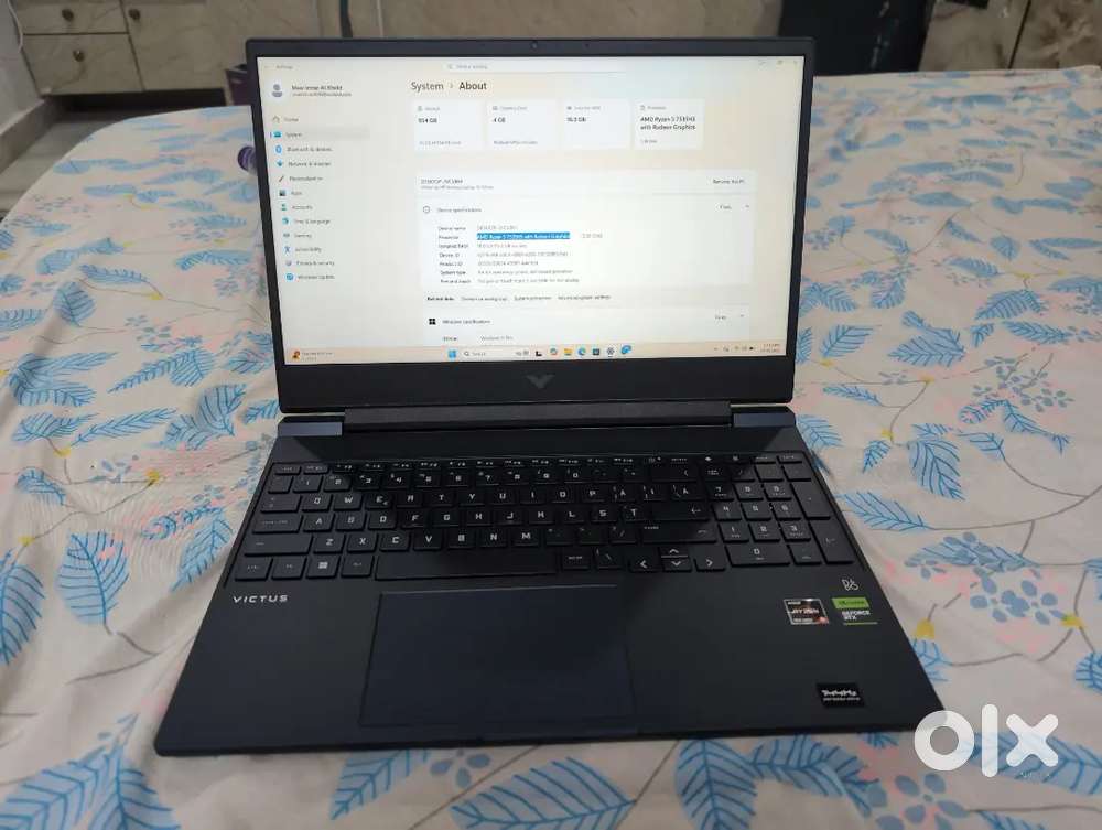 HP VICTUS RYZEN 5 (5th gen) - 16GB RAM/ 1TB HDD/ 4GB Graphic for sell