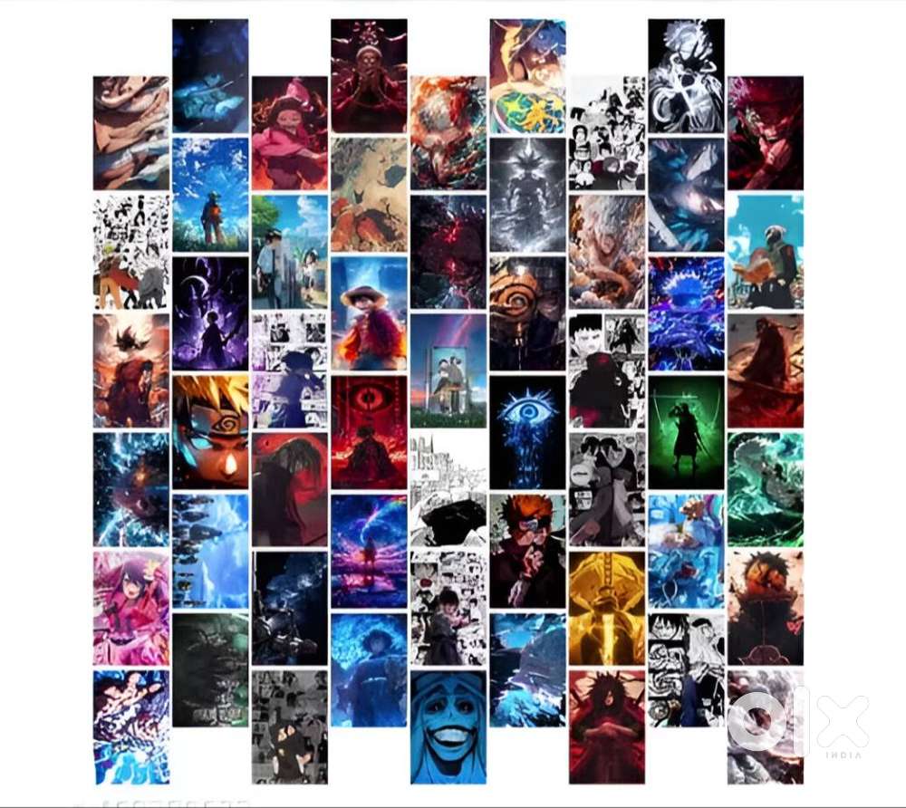 Aesthetic Anime Collage Kit Wall Posters Collections Set of 54 (4x6 )