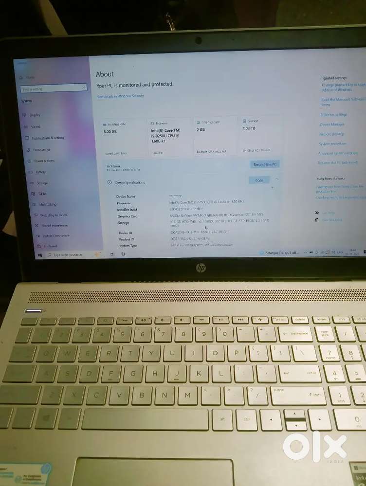 hp laptop i5 8th generation