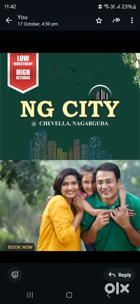4 Gunta Farm Land For Sale At NG CITY CHEVALLA NAGARGUDA