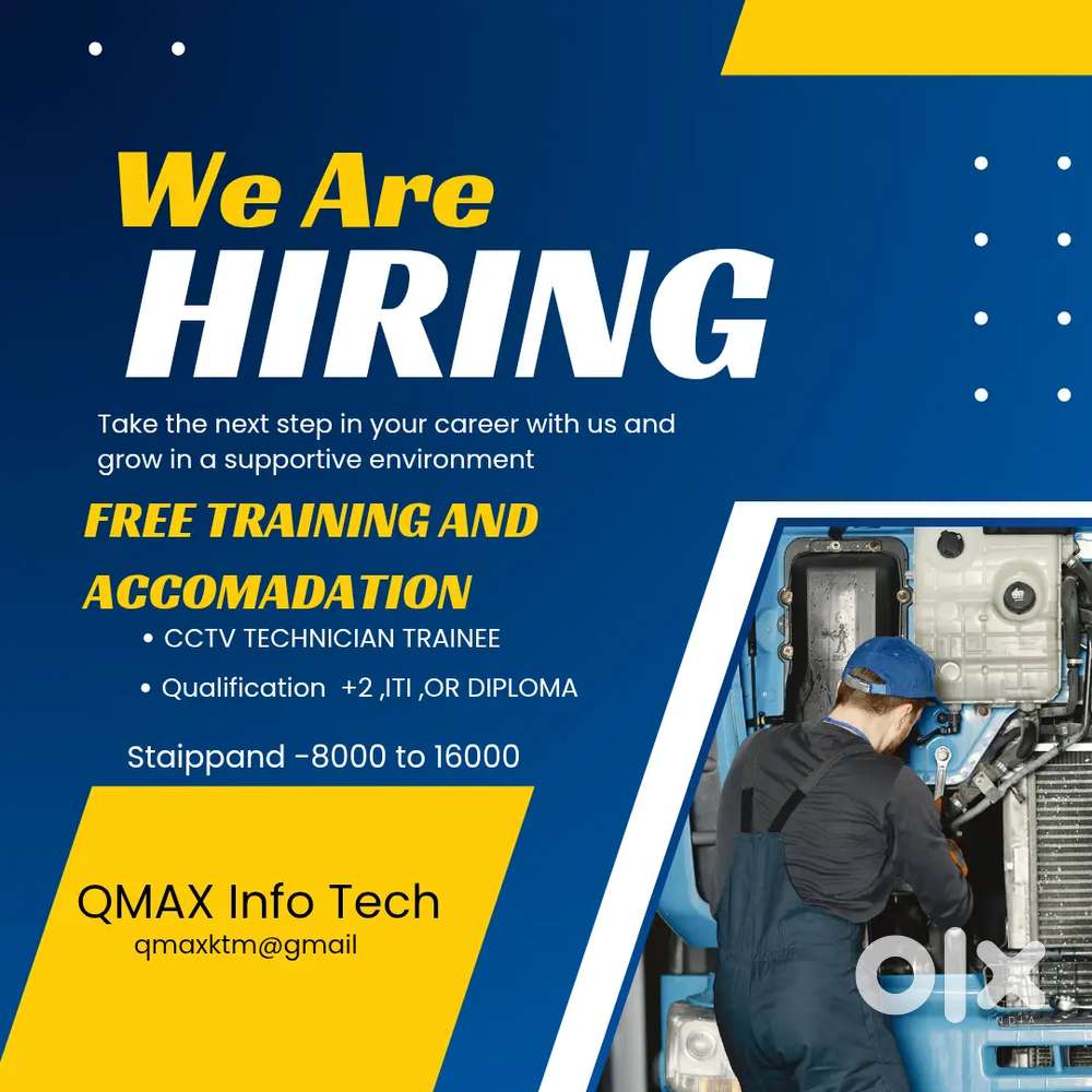 Trainee Technician CCTV AND AUTOMATION,FRESHERS ALSO MAY CONSIDER