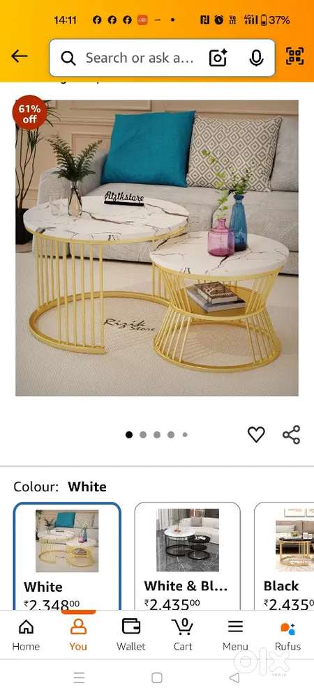 Round Nested Coffee Table (Set of Two)