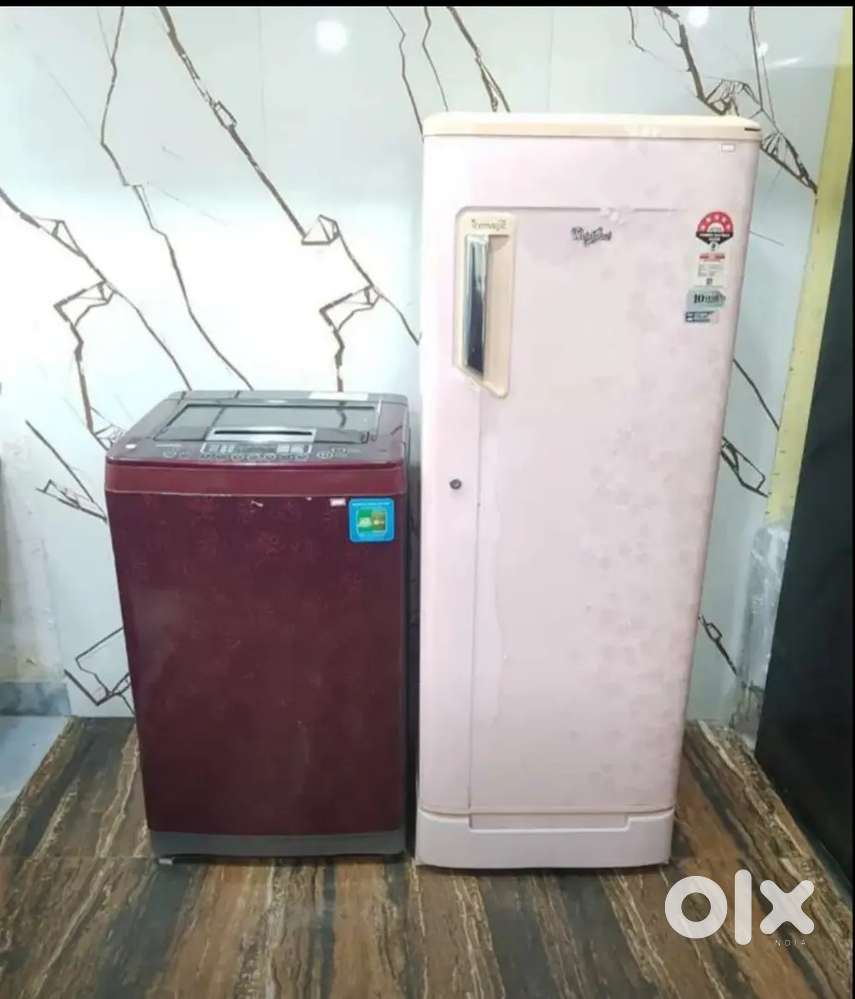 Whripool single door refrigerator and lg top load washing machine #$