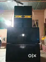 Dj sound speaker - 2 base,2 top,2 amplifier,2 mixer, 1 crossover