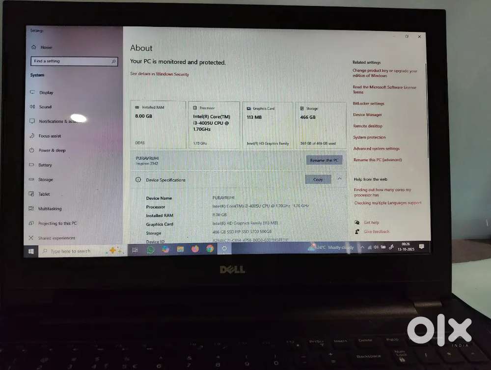 Dell Inspiron Laptop 3542