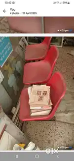Plastic chair 3+3+5 ka set 3 -3-5 neeche judi hui
