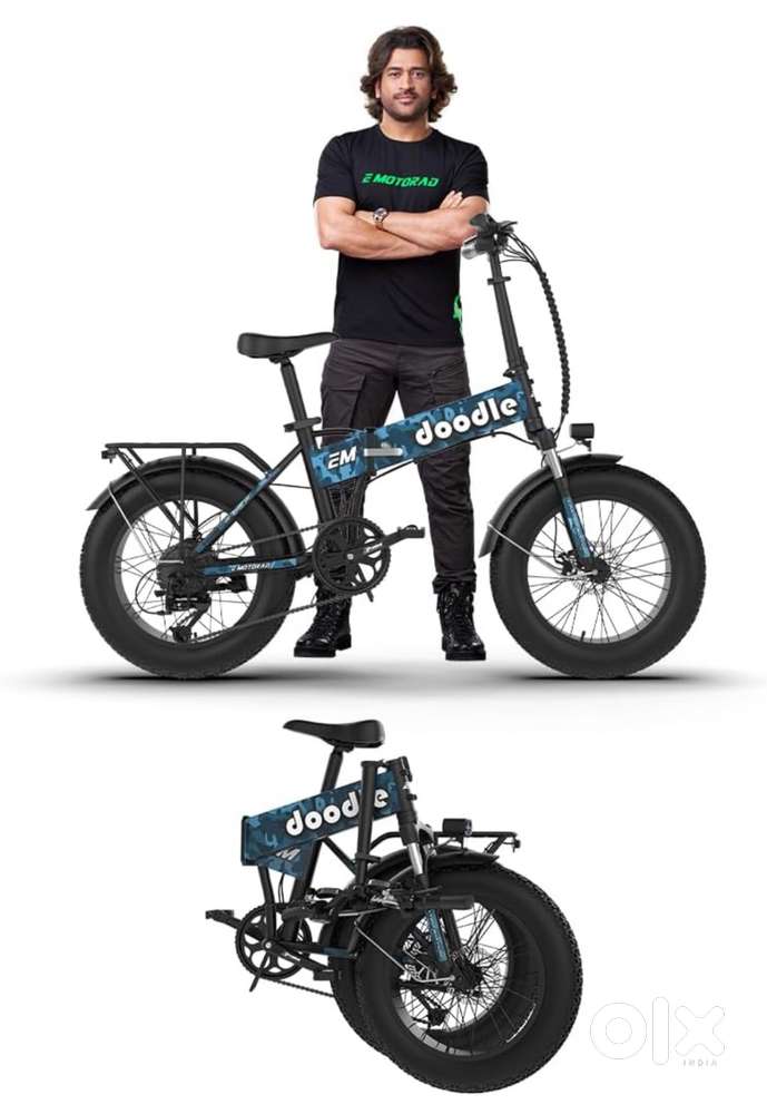 EMotorad Doodle Pro Fat-Tire Foldable Electric Mountain Bike – 250W Re
