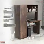 Computer Table with Storage MatteFinish Noble,Junglewood,Brown