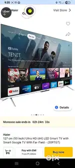 Haier 50 inch 4k led tv