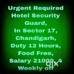 Chandigarh 5 Star Hotel Security Guard Job 01