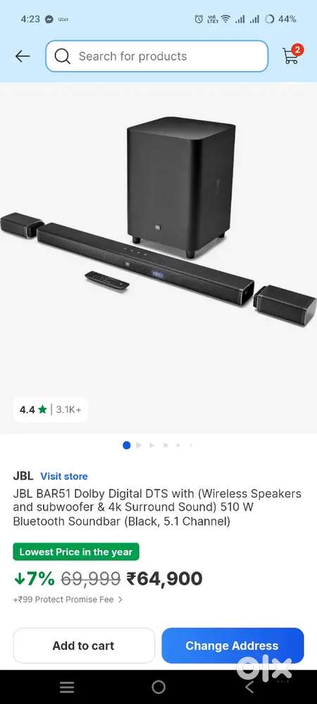JBL BAR 5.1 HOME THEATRE for sale