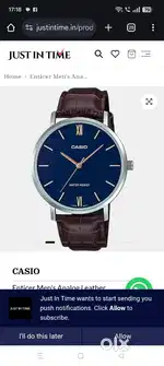 Casio watch blue dial