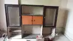 Vintage Wooden Glass Cabinet  Perfect for Living Room / Storage