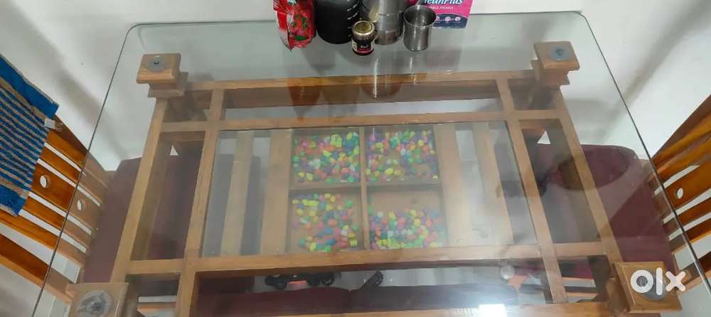 New wooden dining table