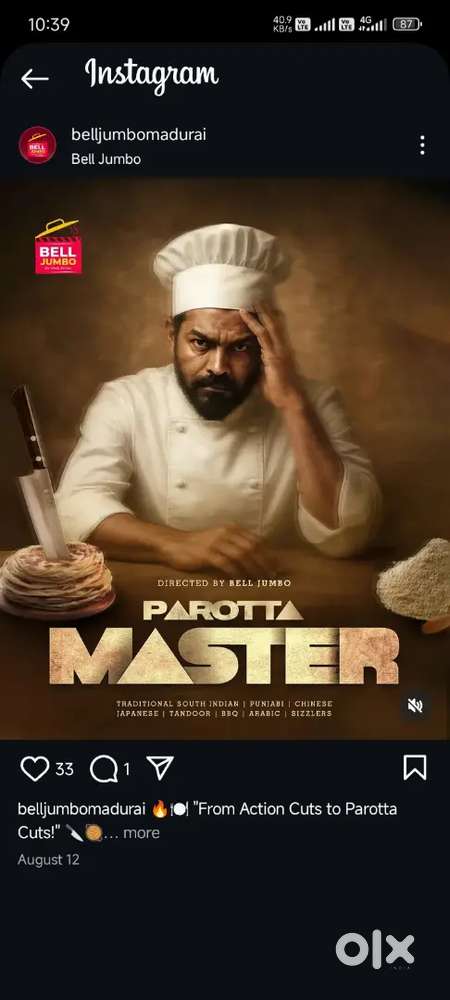 Porotta Master Required