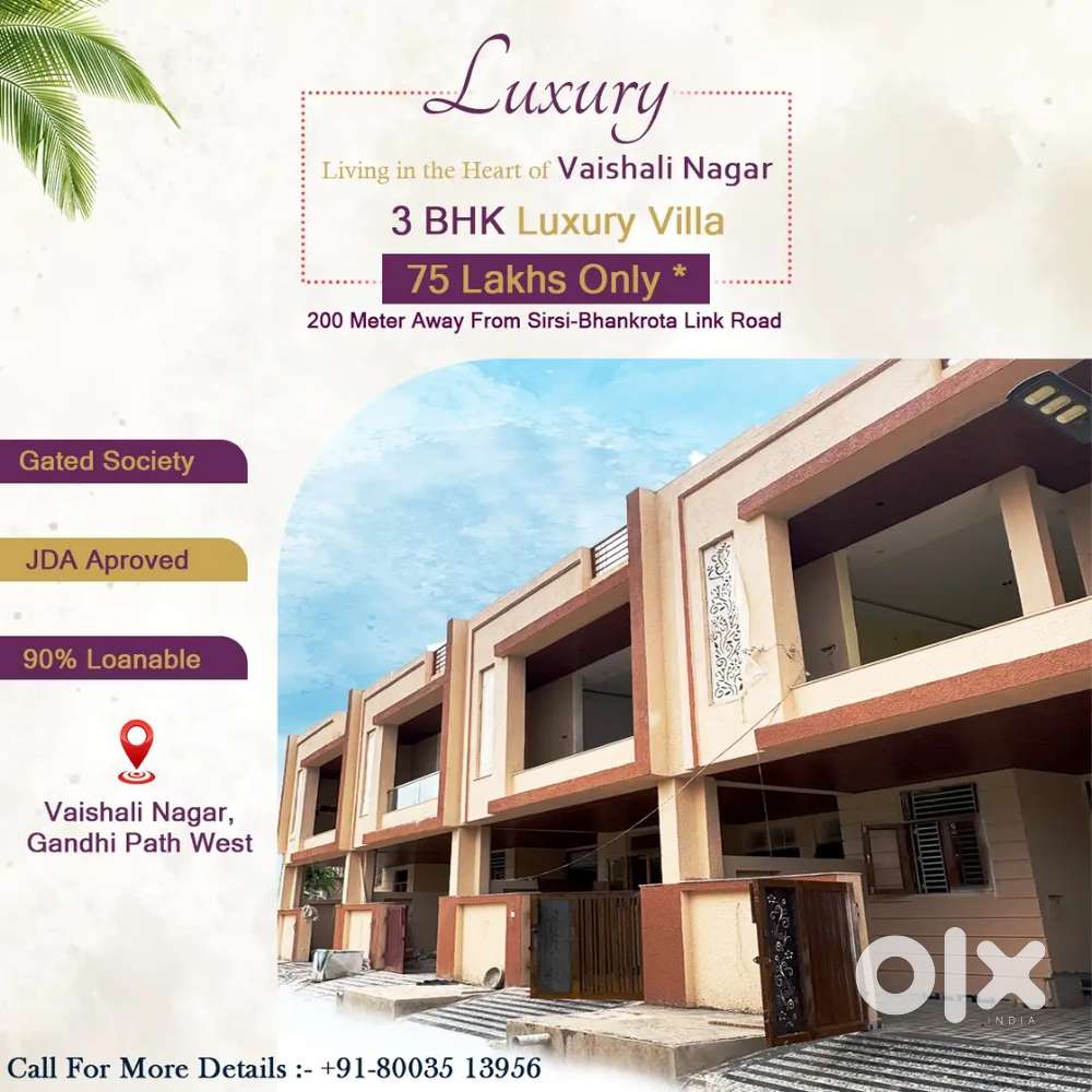 Available 3 BHK duplex in 81 sq yards Villa in Gandhi path West