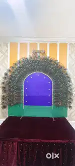 Beautiful Decoration made of peacock feathers
