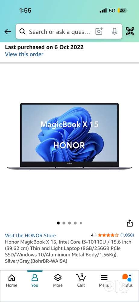 Honour i3 brand new condition
