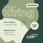 Hiring data entry operators let's start