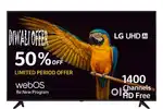 50 UHD Smart Led TV & 55 4K Webos Tv Inbuilt 80wt Bar Sound Spker 2YW