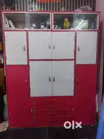 Wooden cabinet with doors, closed storage