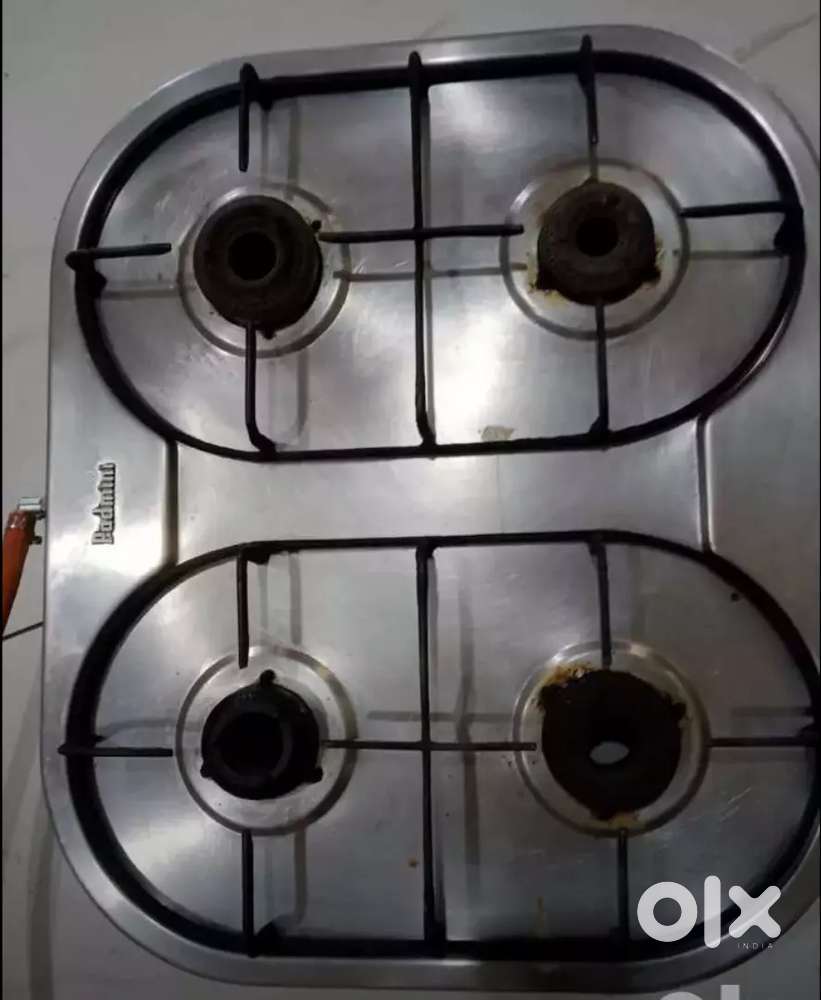 4 Burner Gas Chulha, Cooler, Washing Machine, Fridge, RO.