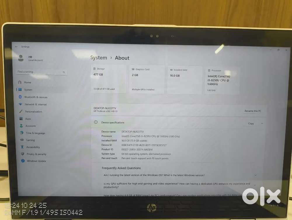 HP PROBOOK X360 440 G1