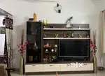 TV stand with storage and LED light