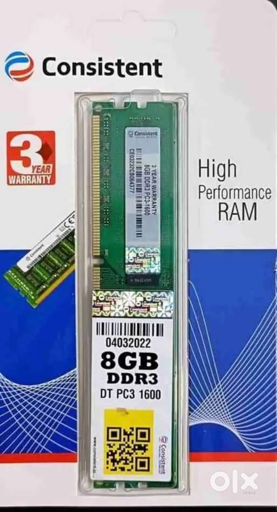 RAM DDR3 4gb + 4gb and i3 4gen processor